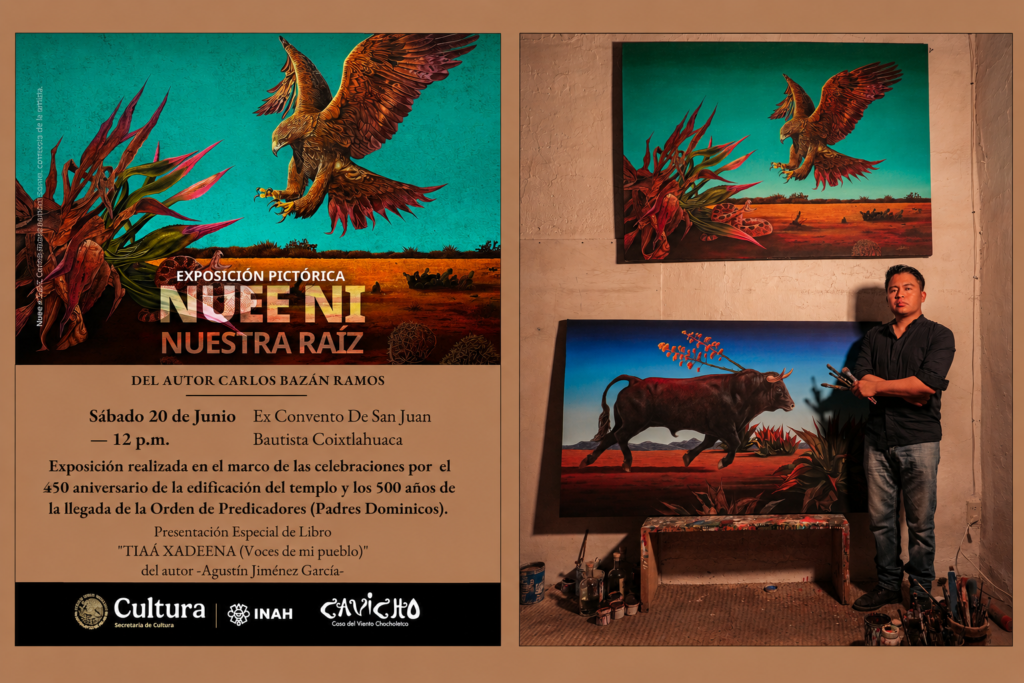 Exposicion pictorica nuee ni nuestra raiz del pintor carlos Bazan