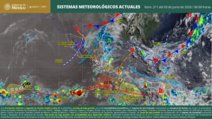 Interacción de sistemas atmosféricos provocarán lluvias significativas en Oaxaca