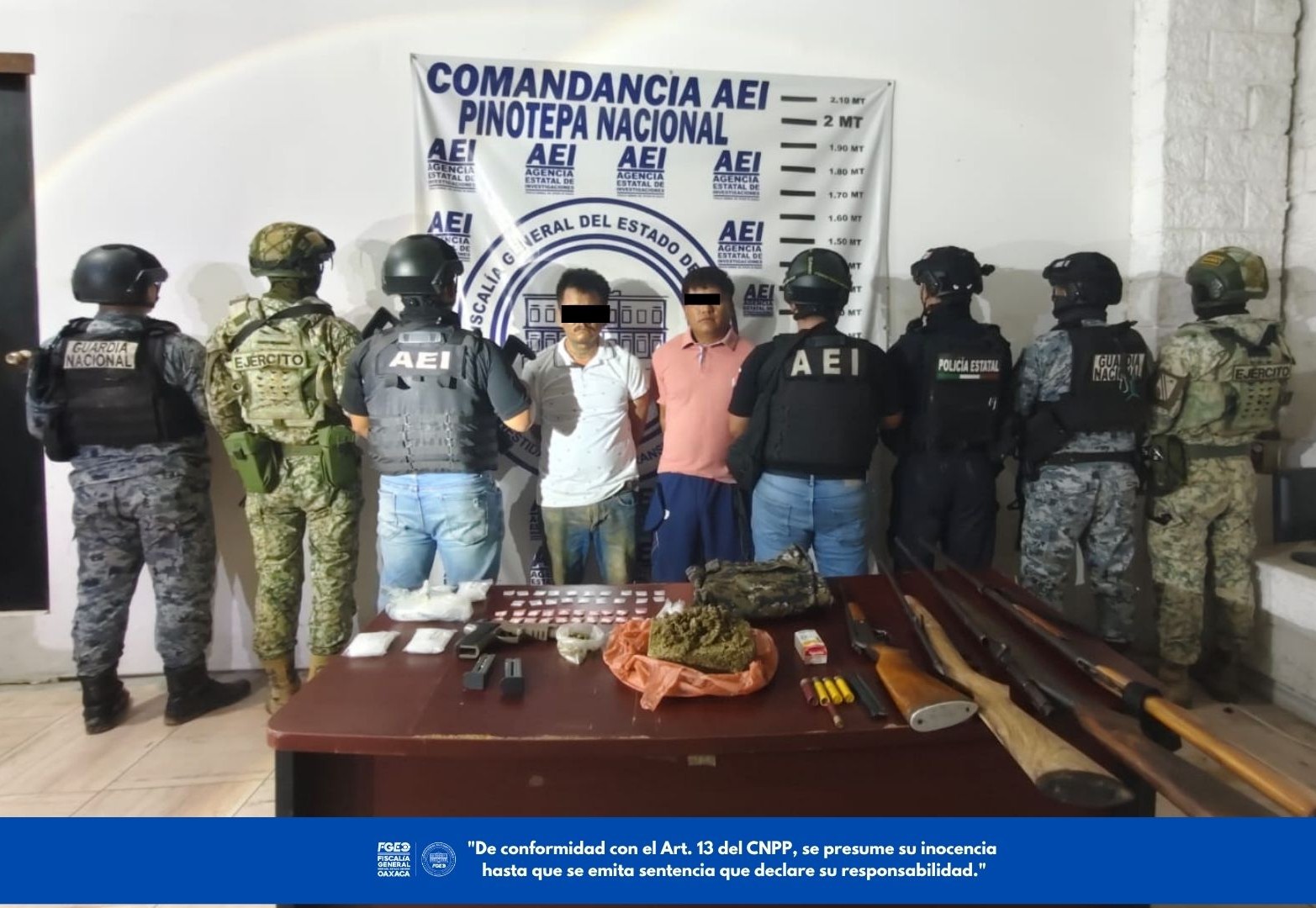 Fiscalía de Oaxaca ejecuta cateo en San Pedro Atoyac y detiene a dos personas